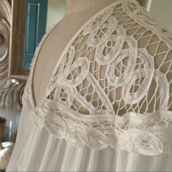 Free People Lace Crochet Tunic Blouson Dress - Picture 8 of 8